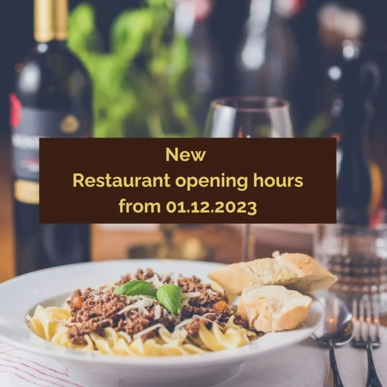 New restaurant opening hours
