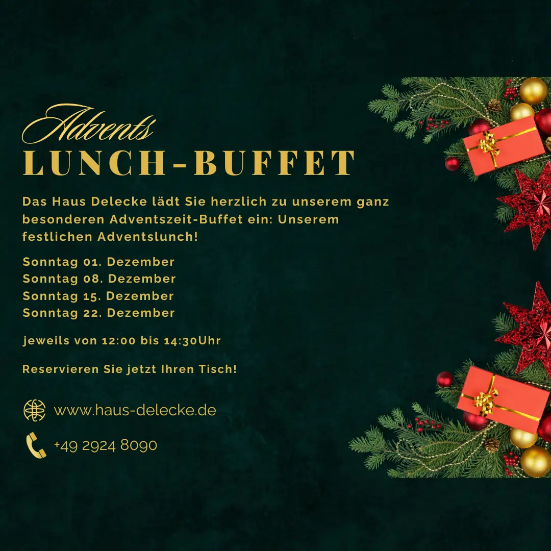 Advents-Lunch Buffet im Haus Delecke