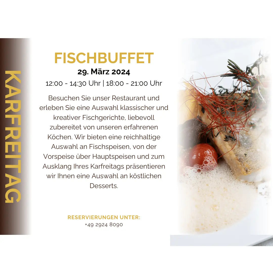Fischbuffet am Karfreitag im Haus Delecke Möhnesee