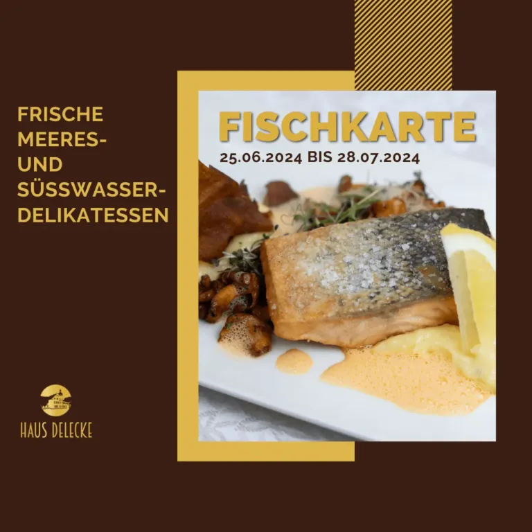 Sommerliche Fischkarte